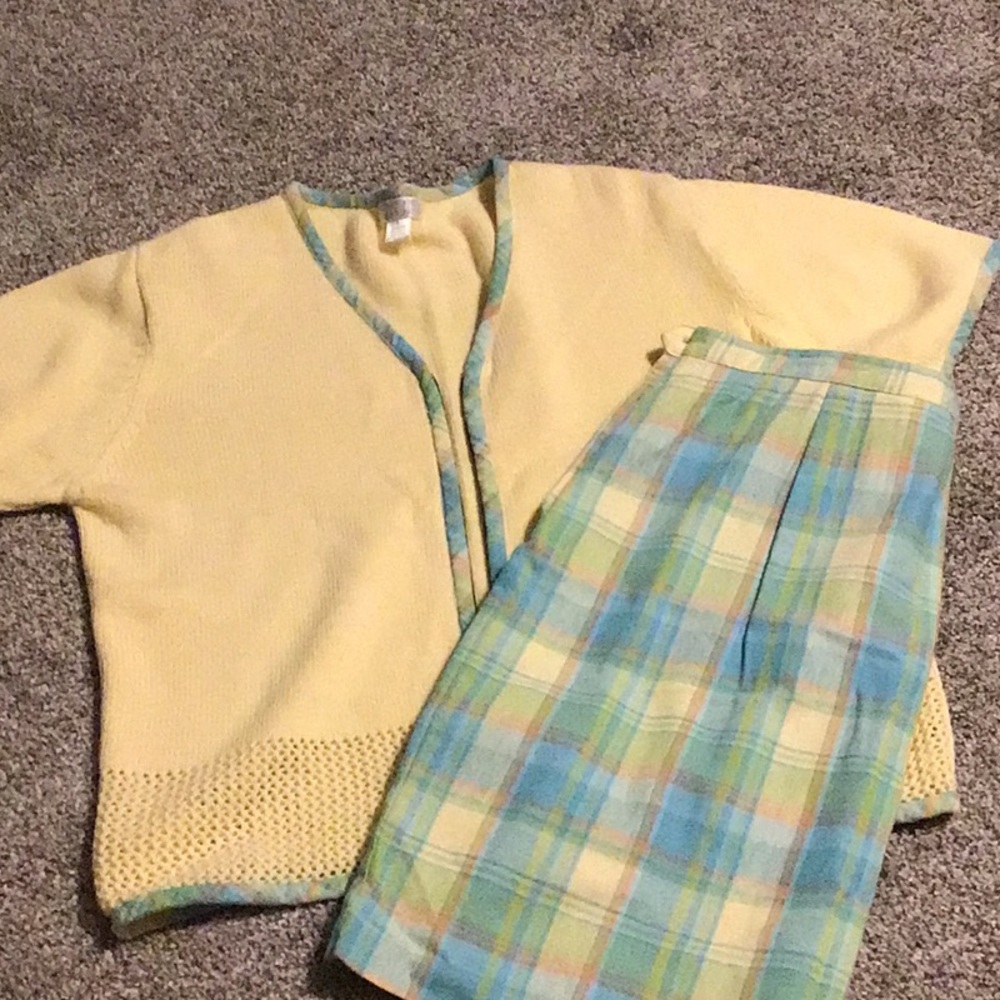 Christopher & Banks 2 piece skirt, size 12 and sweater, size large set.